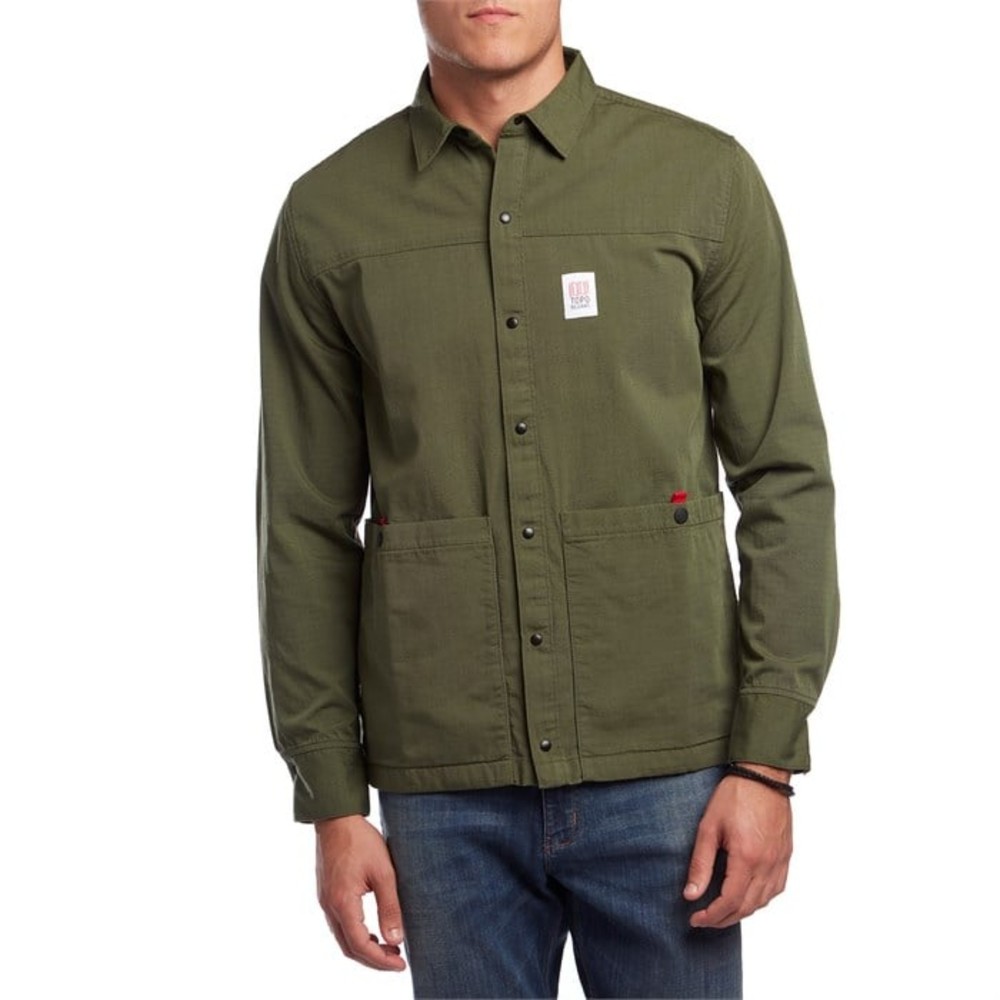 Topo Designs Men's Field Jacket Cordura Cotton Ripstop Army Green Medium